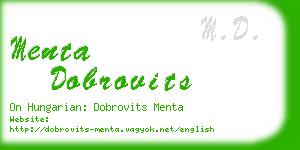 menta dobrovits business card